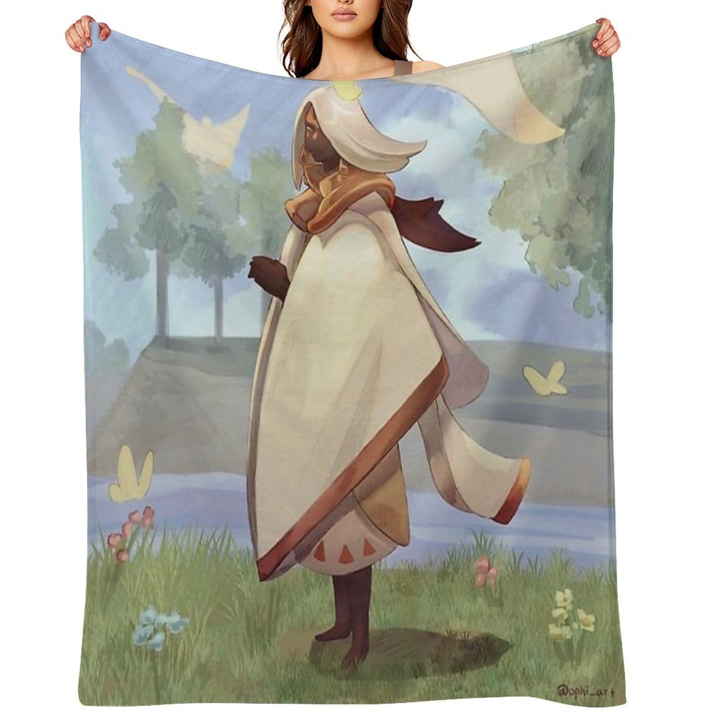 Sky Cotl Lonely Spring Full Set Throw Blanket
