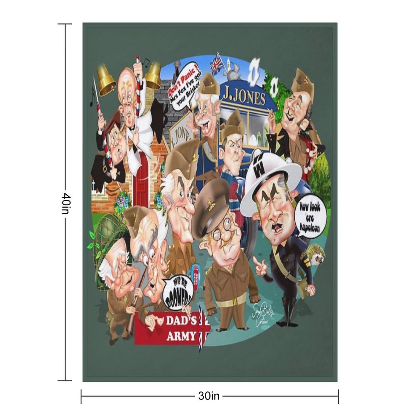 Dads Army Collective Throw Blanket