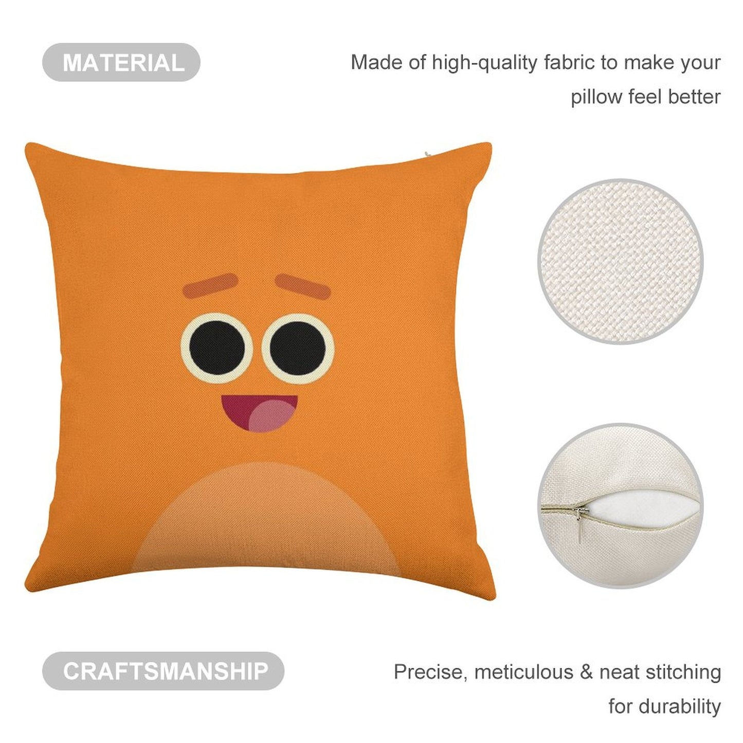 Bumble Nums  Stumble Linen Throw Pillow Cover
