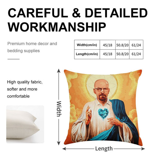 Walter White Linen Throw Pillow Cover