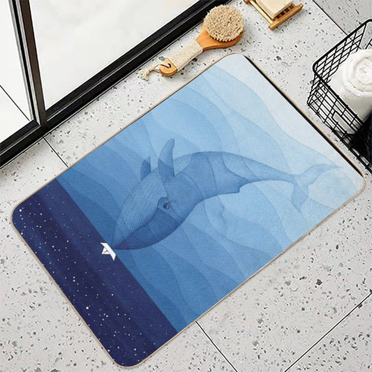 Blue Whale, Sea Animal Bath Mat