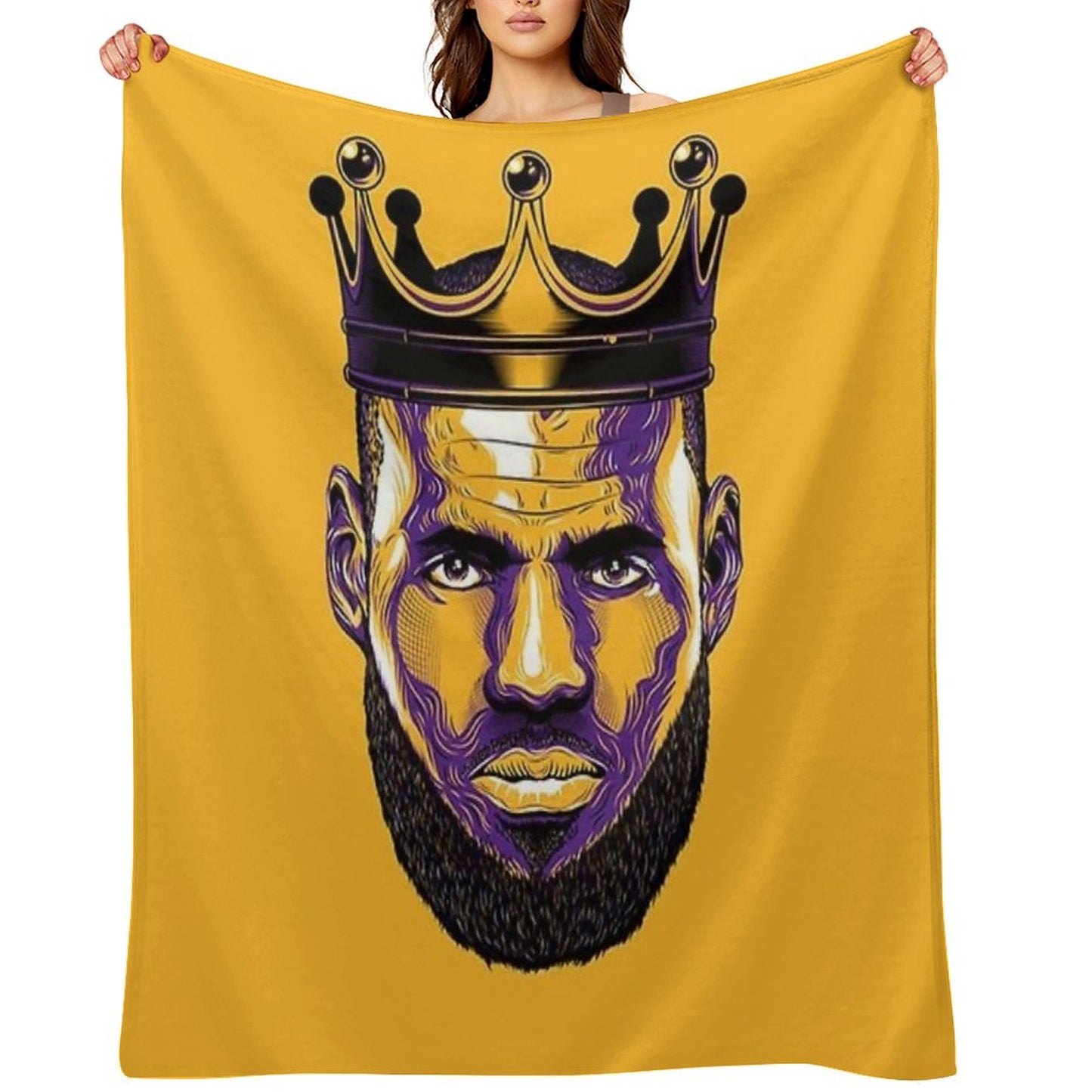 King Lebron James Throw Blanket