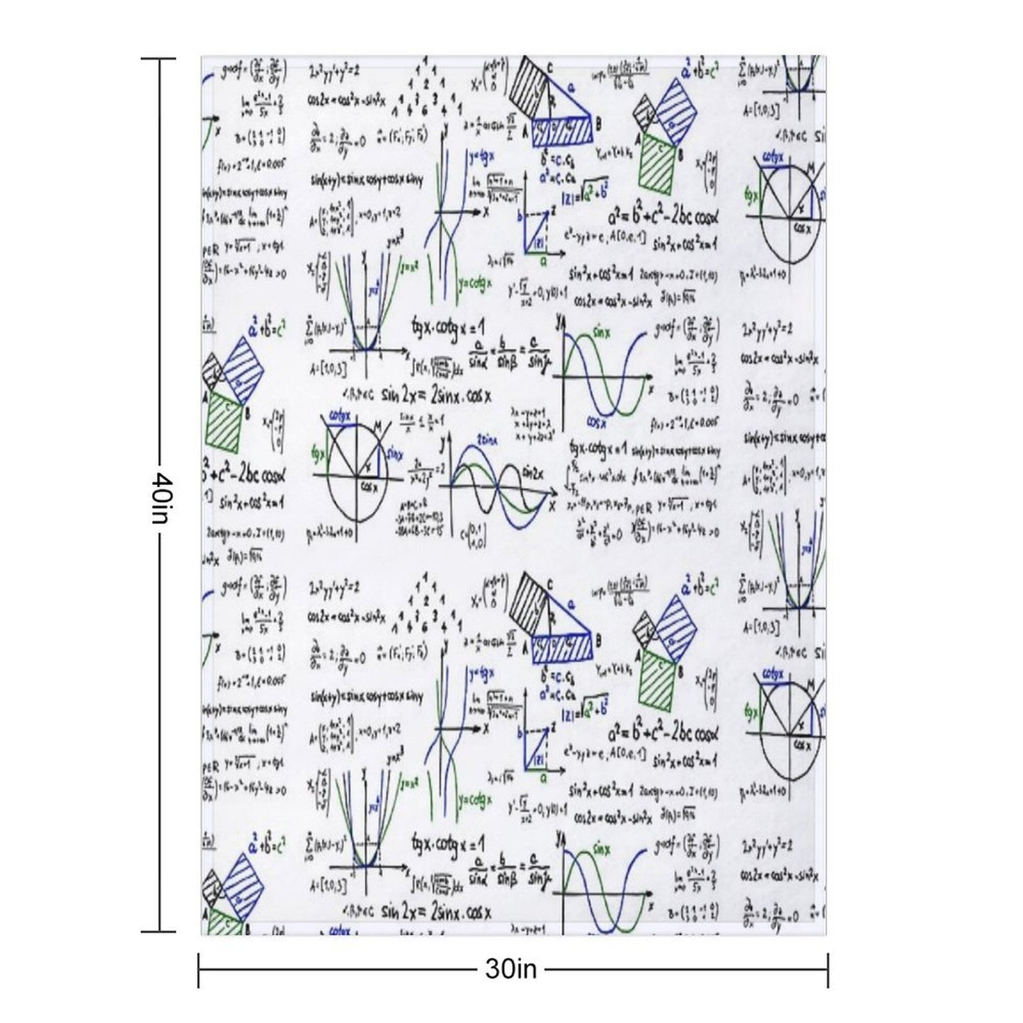 Mathematics Formulas And Numbers Throw Blanket