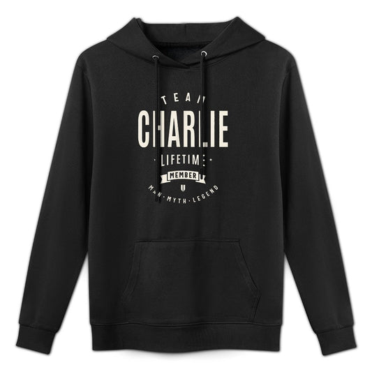 Team Charlie Lifetime Member Funny Name Charlie Easy Care Hoodie