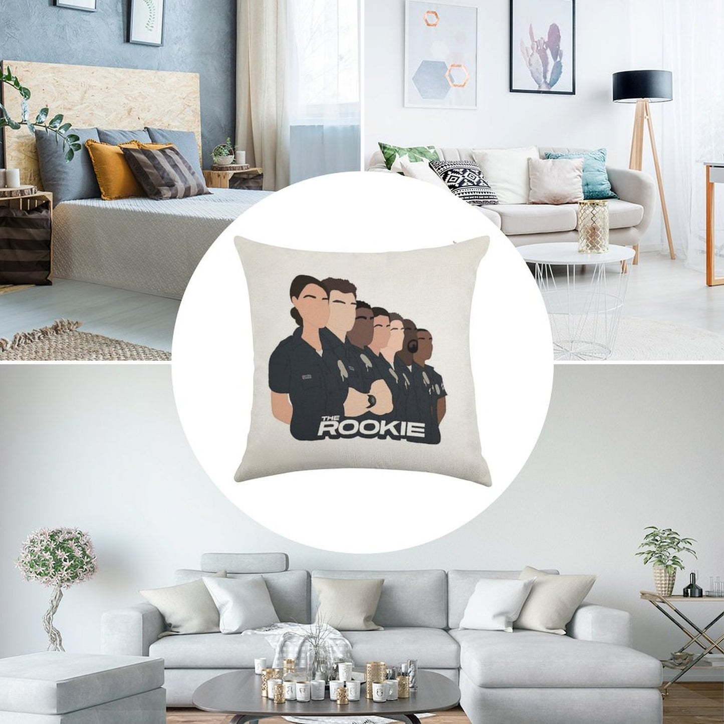 The Rookie Linen Throw Pillow Cover