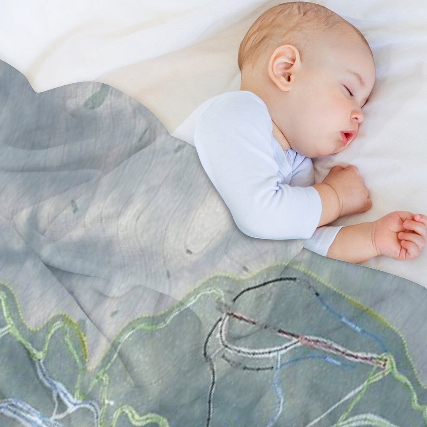 Tremblant Resort Trail Map Throw Blanket
