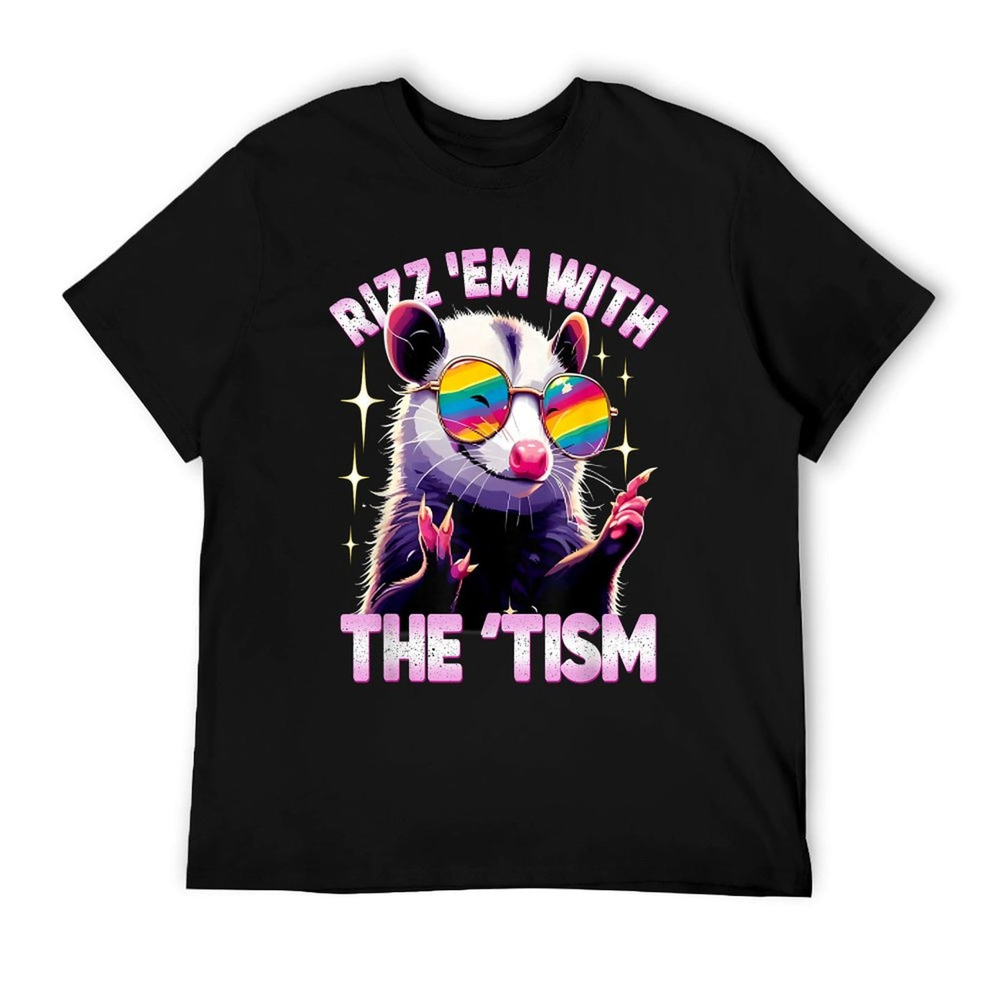 Autism Opossum Funny Rizz Em With The Tism Meme Autistic T-Shirt