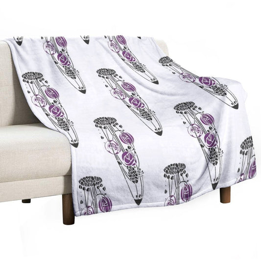 Charles Rennie Mackintosh Roses 4. Throw Blanket
