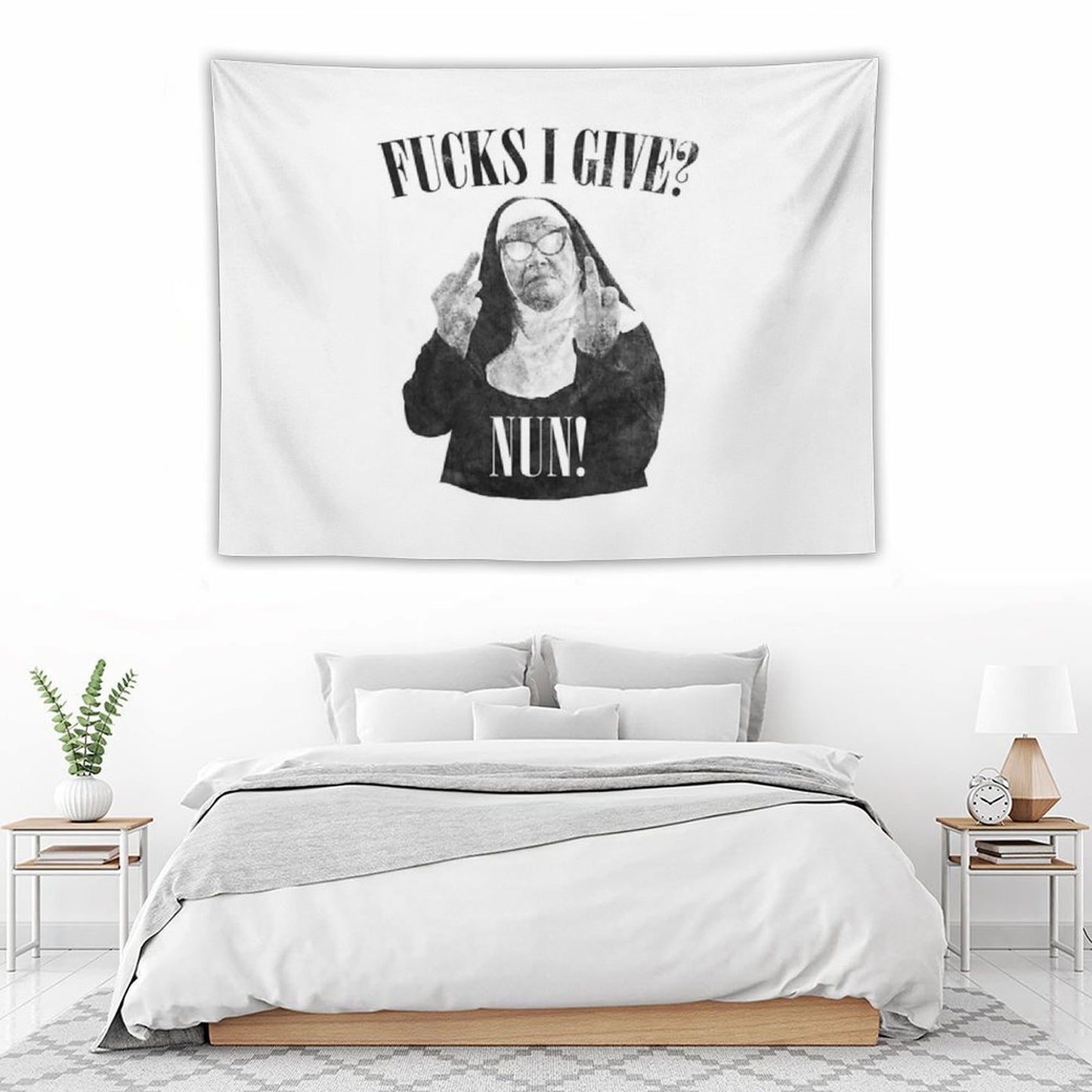 Fuck I Give Nun Tapestry