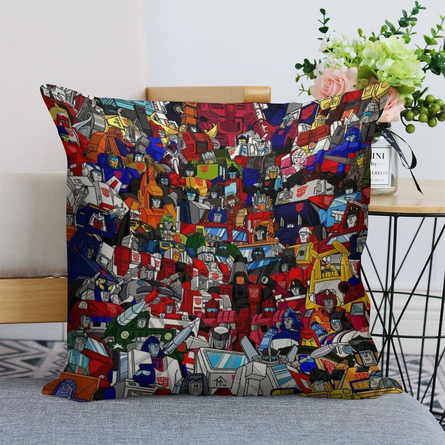 G1 Transformers Autobots Linen Throw Pillow Cover