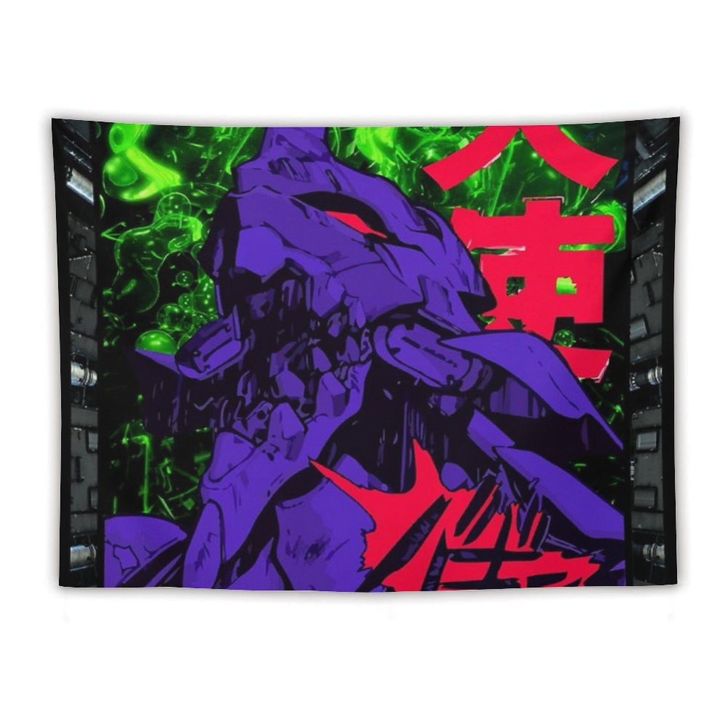 Neon Cyber Genesis Nerv Evangelion Tapestry