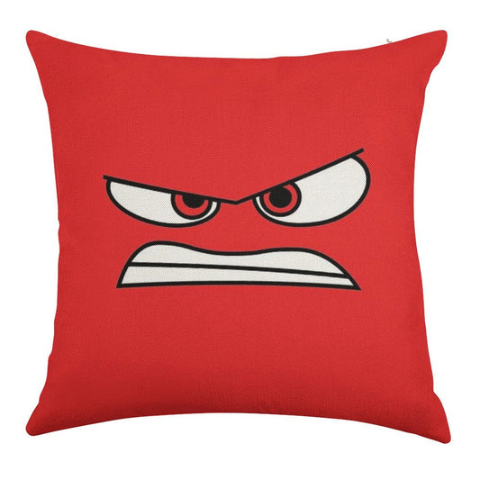 Anger (Inside Out) Version 2 Linen Throw Pillow Cover