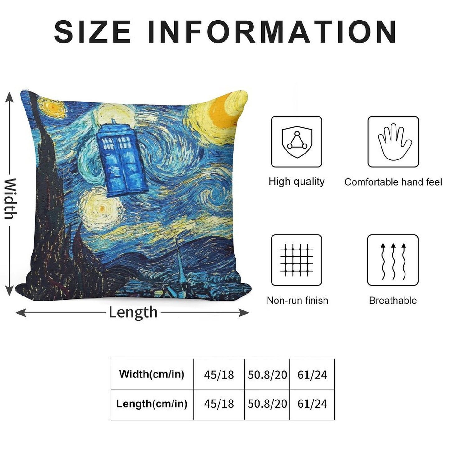 Starry Night Soft Luxury Feel Throw Pillow