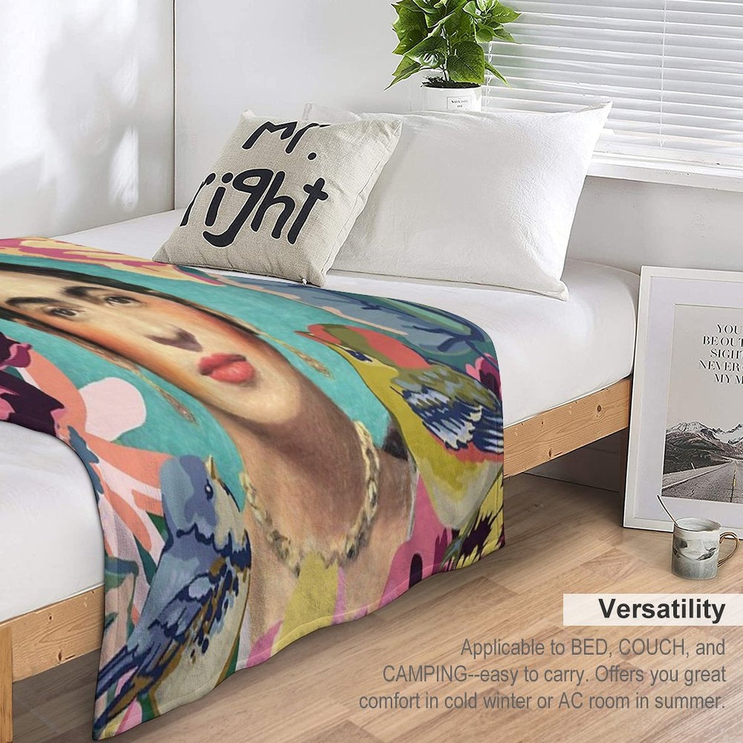 Frida Kahlo V Throw Blanket