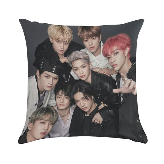 Stray Kids Soft Reinforced Edging Throw Pillow
