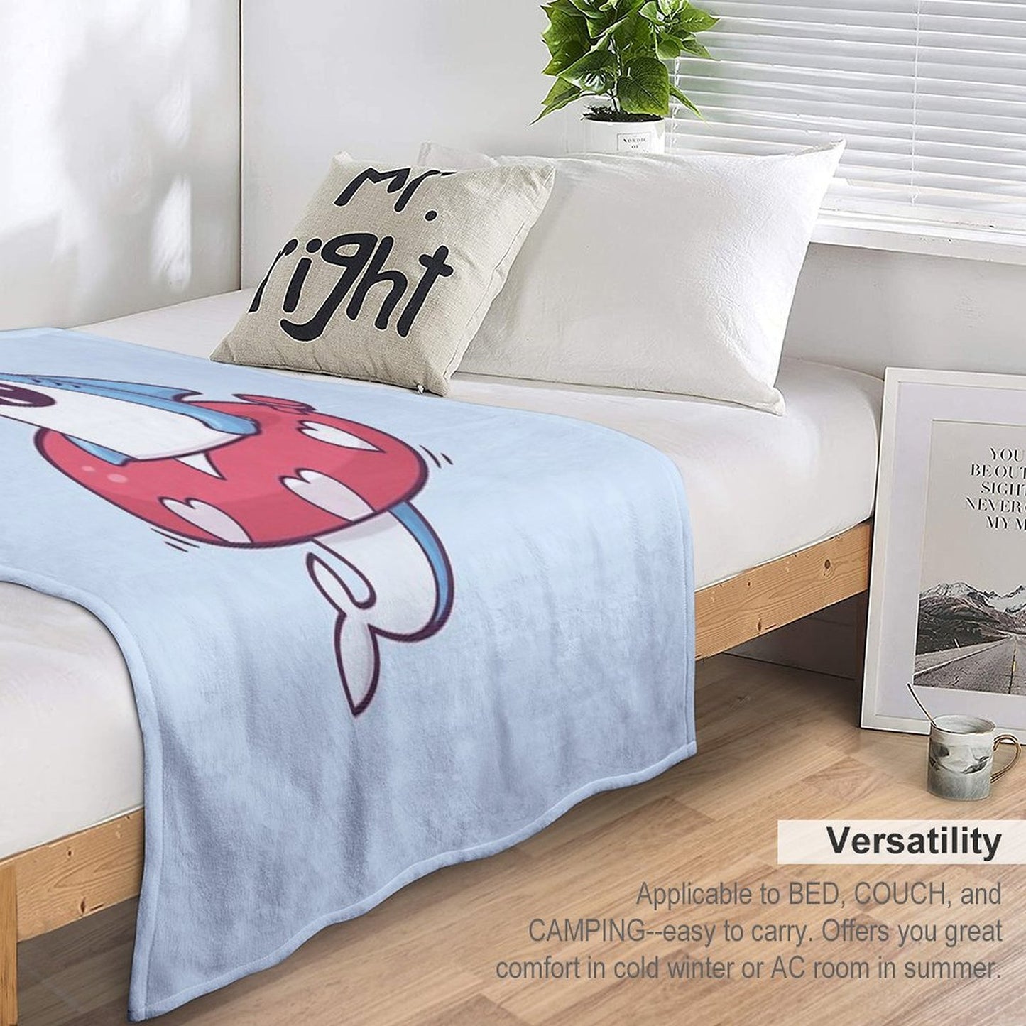 Shark Summer Fun Throw Blanket