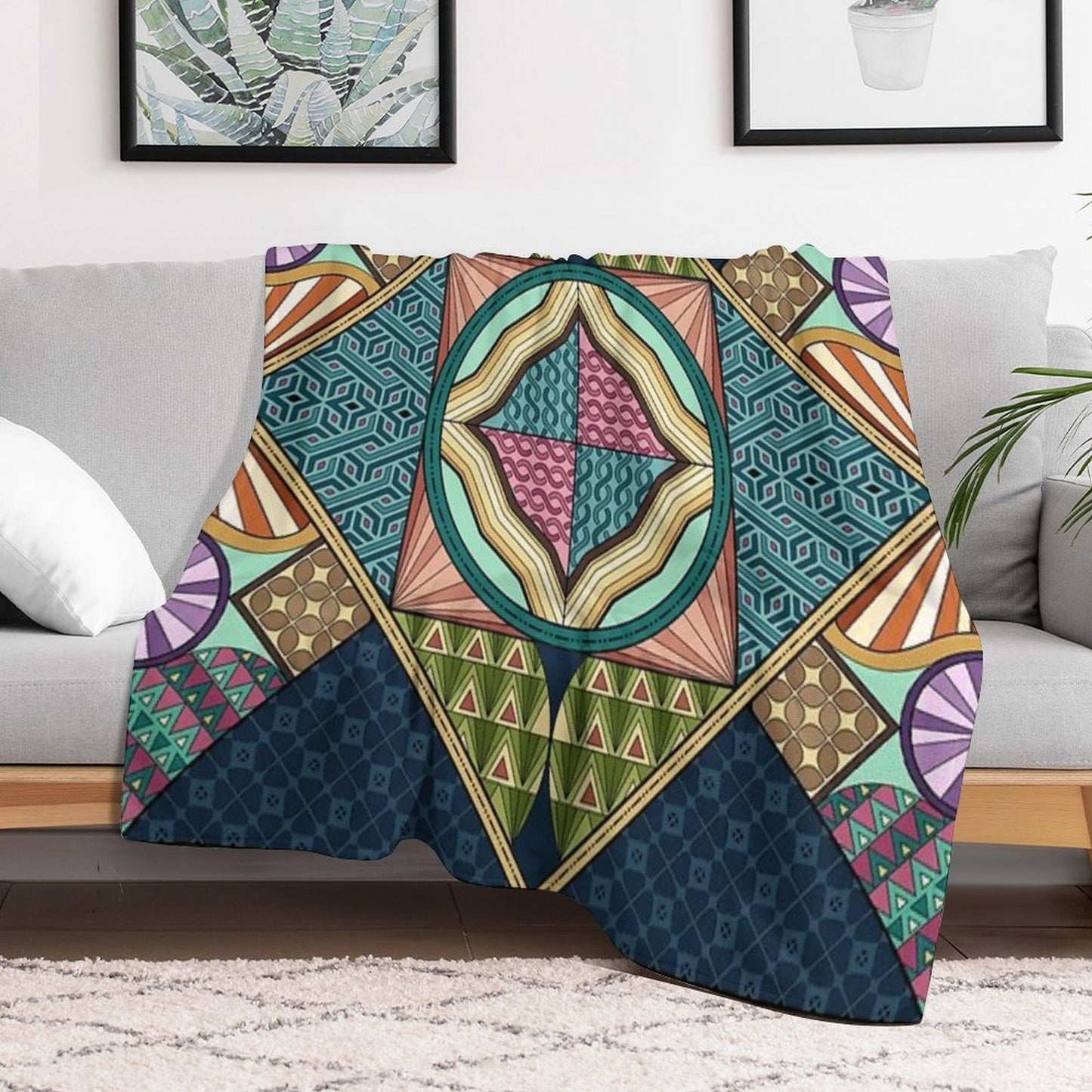 Vintage Pattern Throw Blanket