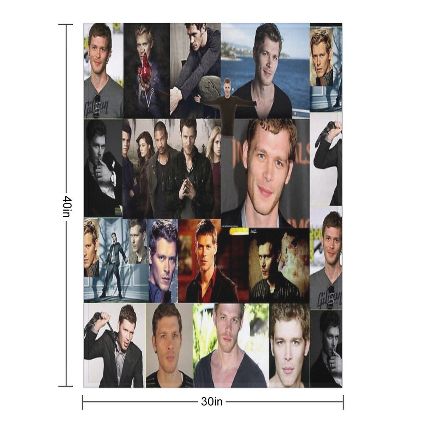 Joseph Morgan Collage Throw Blanket