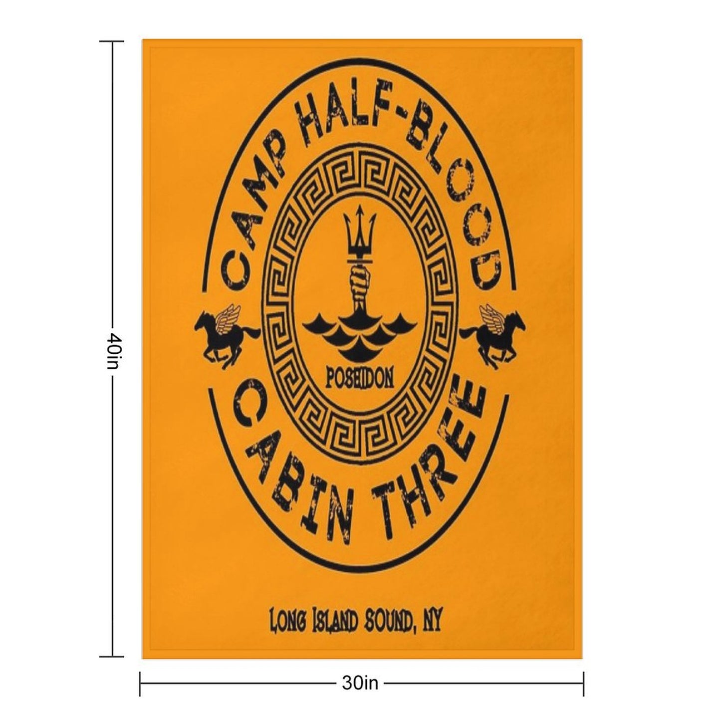 Percy Jackson - Camp Half-Blood - Cabin Three - Poseidon Throw Blanket