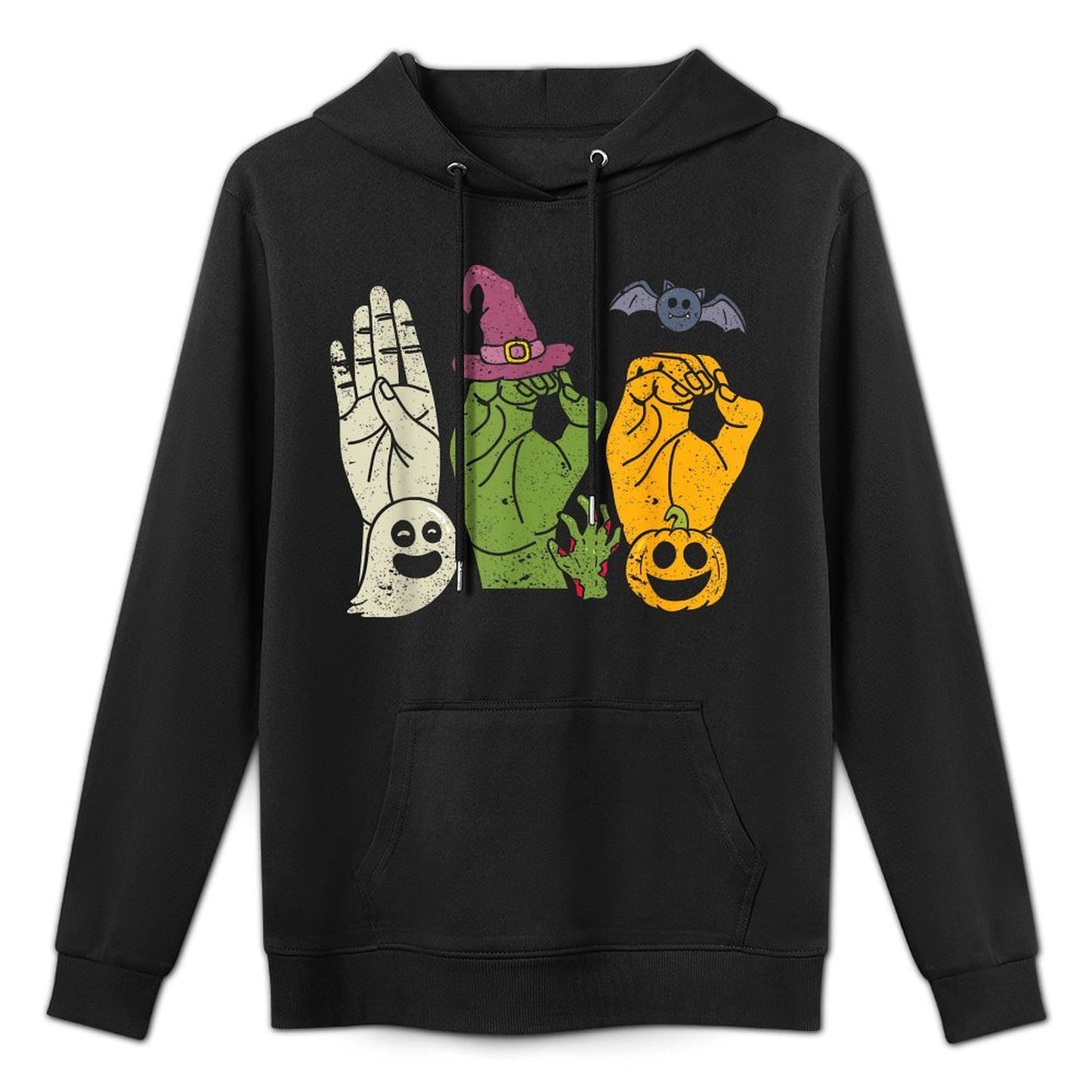 Boo Hands American Sign Language Pride ASL Halloween Witch Easy Care Hoodie