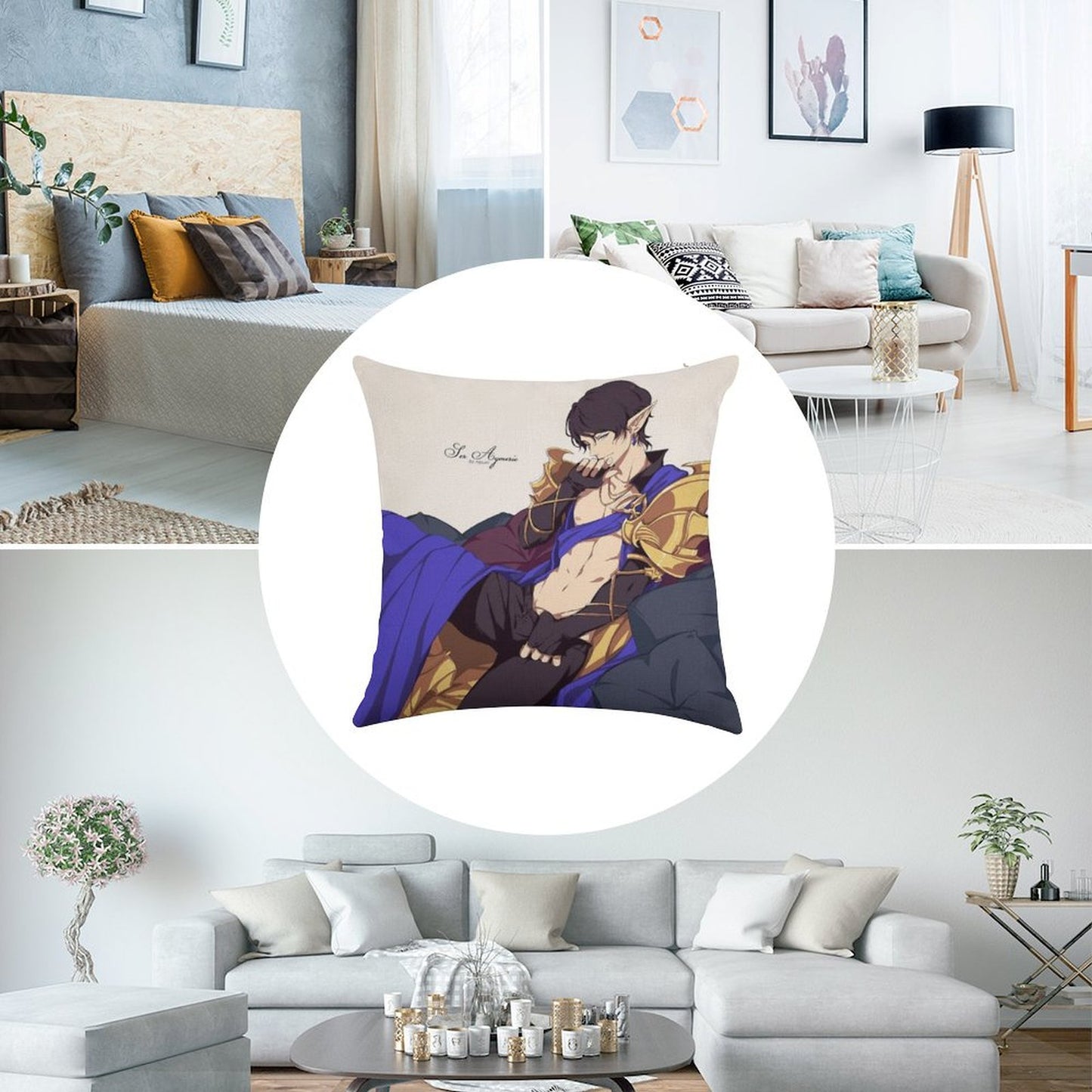 Ser Aymeric Linen Throw Pillow Cover