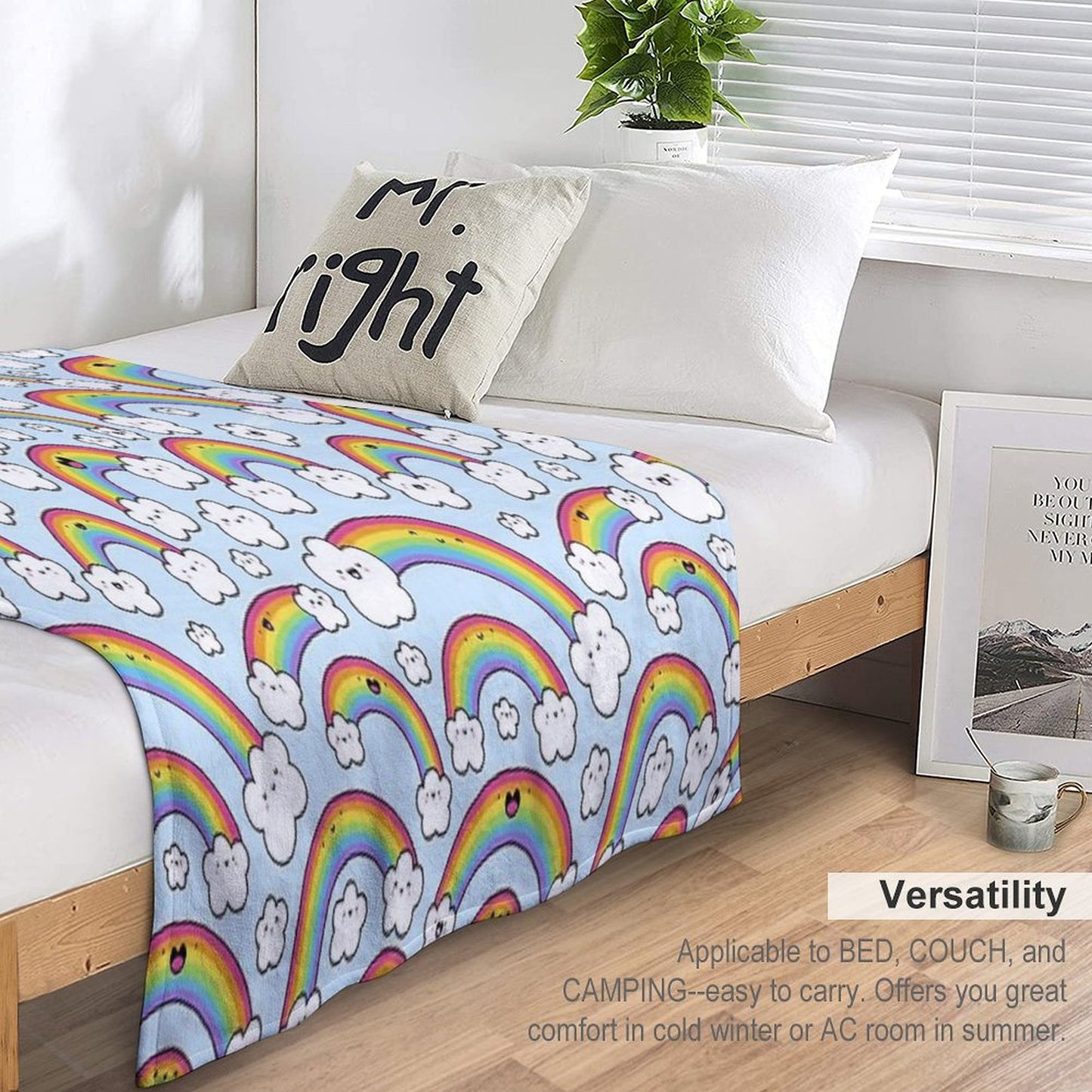 Rainbows Everywhere! Throw Blanket