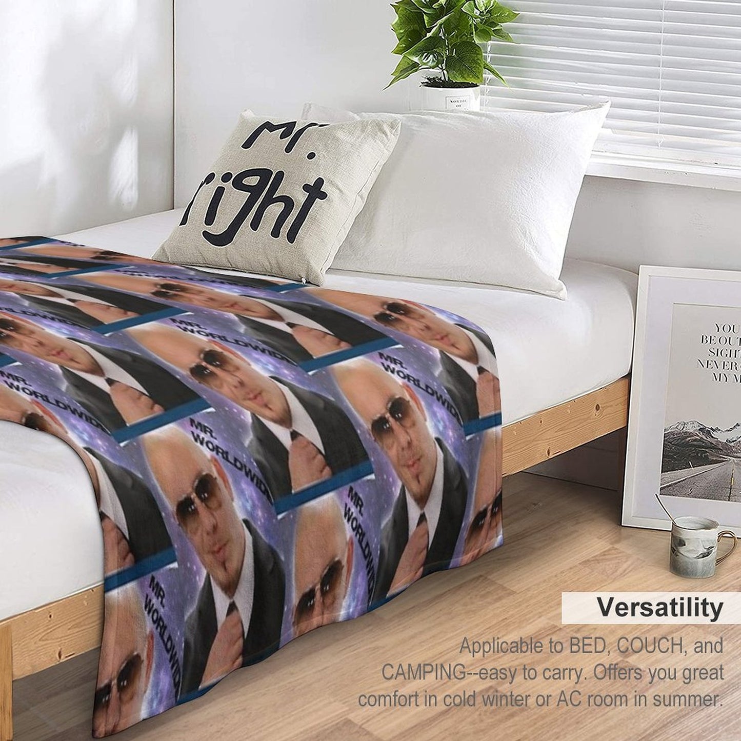 Mr Worldwide Throw Blanket