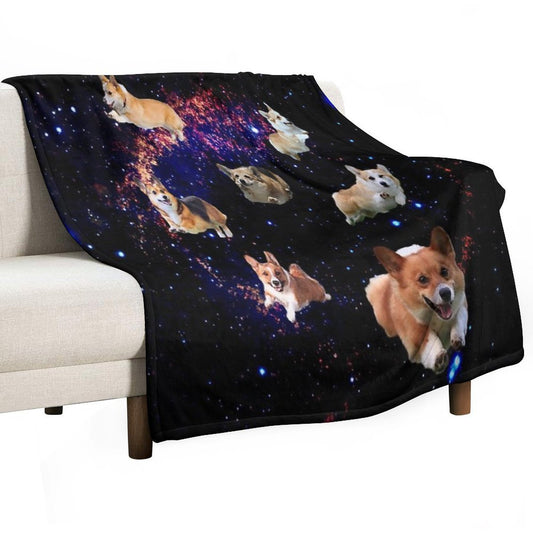 Space Corgis Throw Blanket