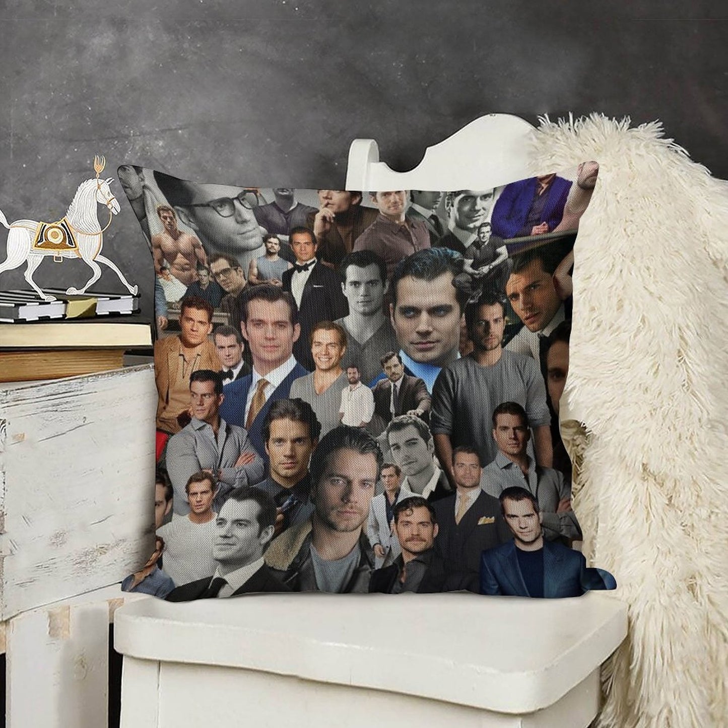 Henry Cavill Linen Throw Pillow Cover