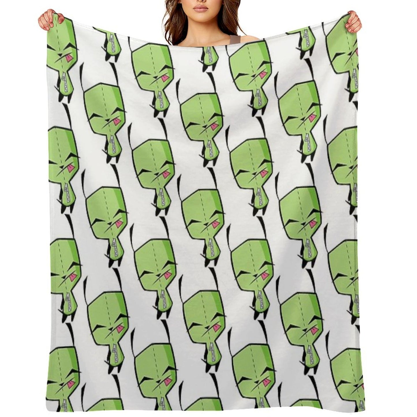 Invader Zim's GIR Throw Blanket