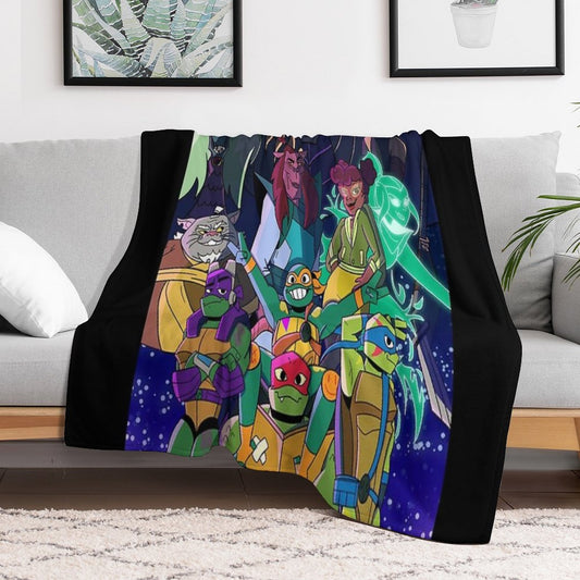 Rise of The Teenage Mutant Ninja Turtles Finale Throw Blanket