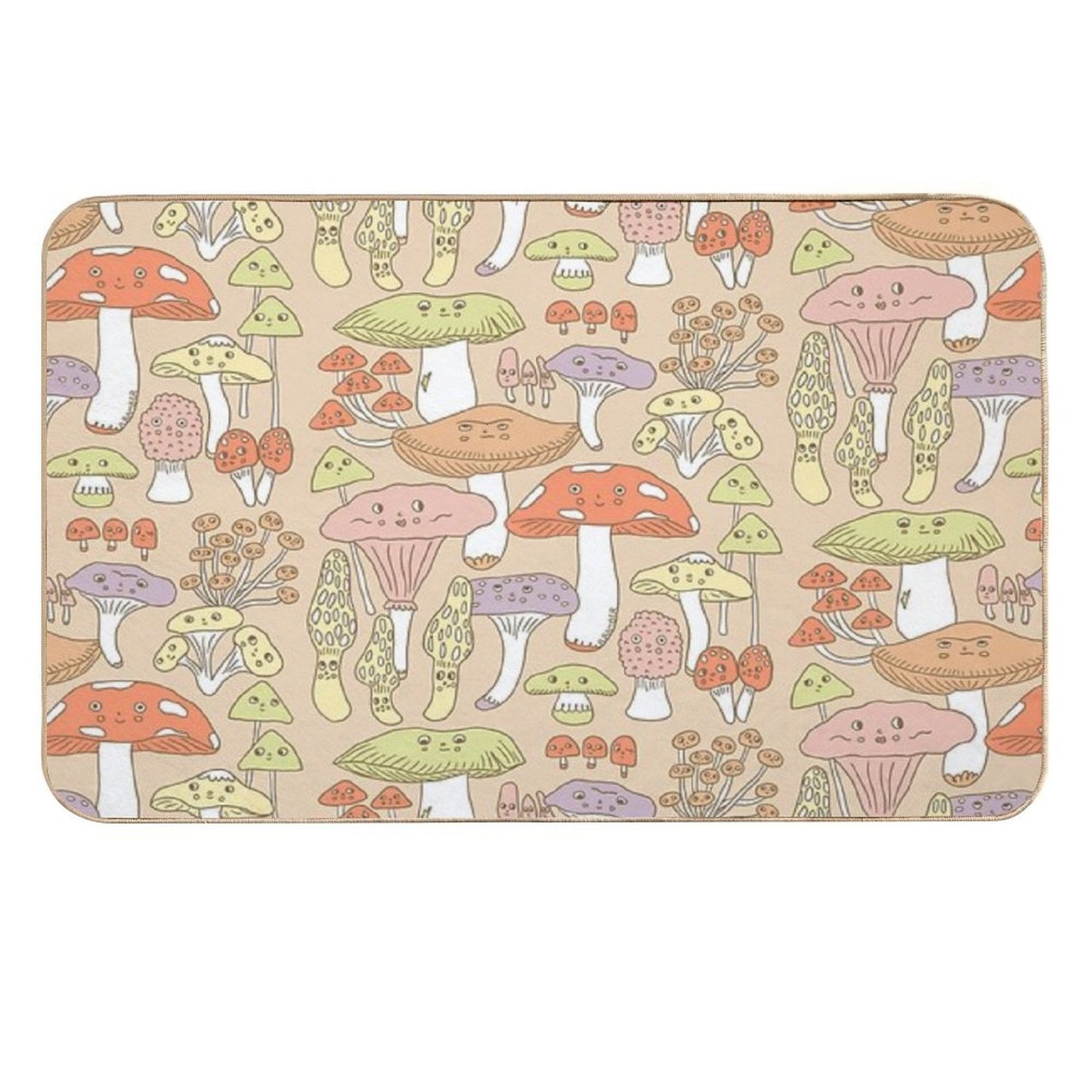 Cute Mushrooms Dirt-Trapping Bath Mat
