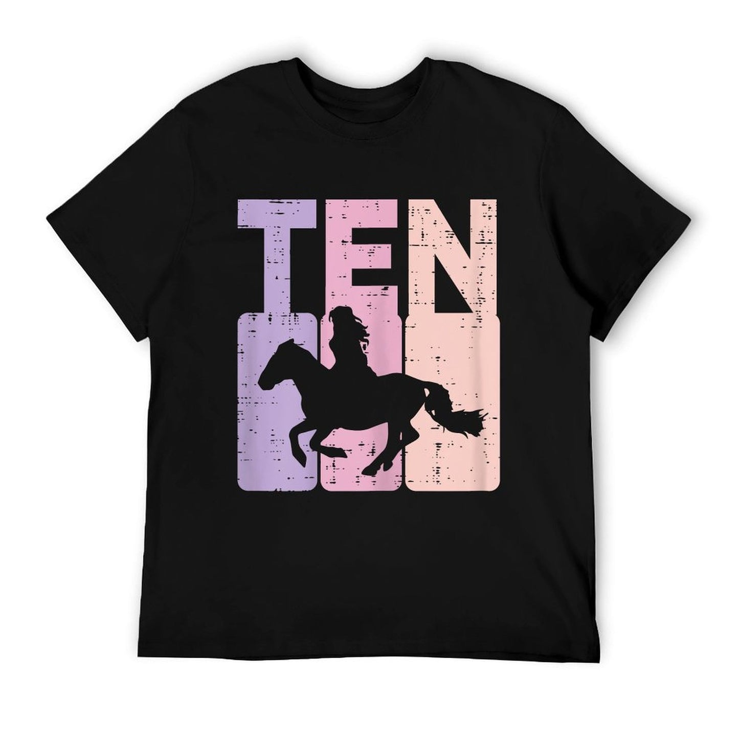 10th Birthday Ten Horse Girl Equestrian 10 Years Old Girls T-Shirt