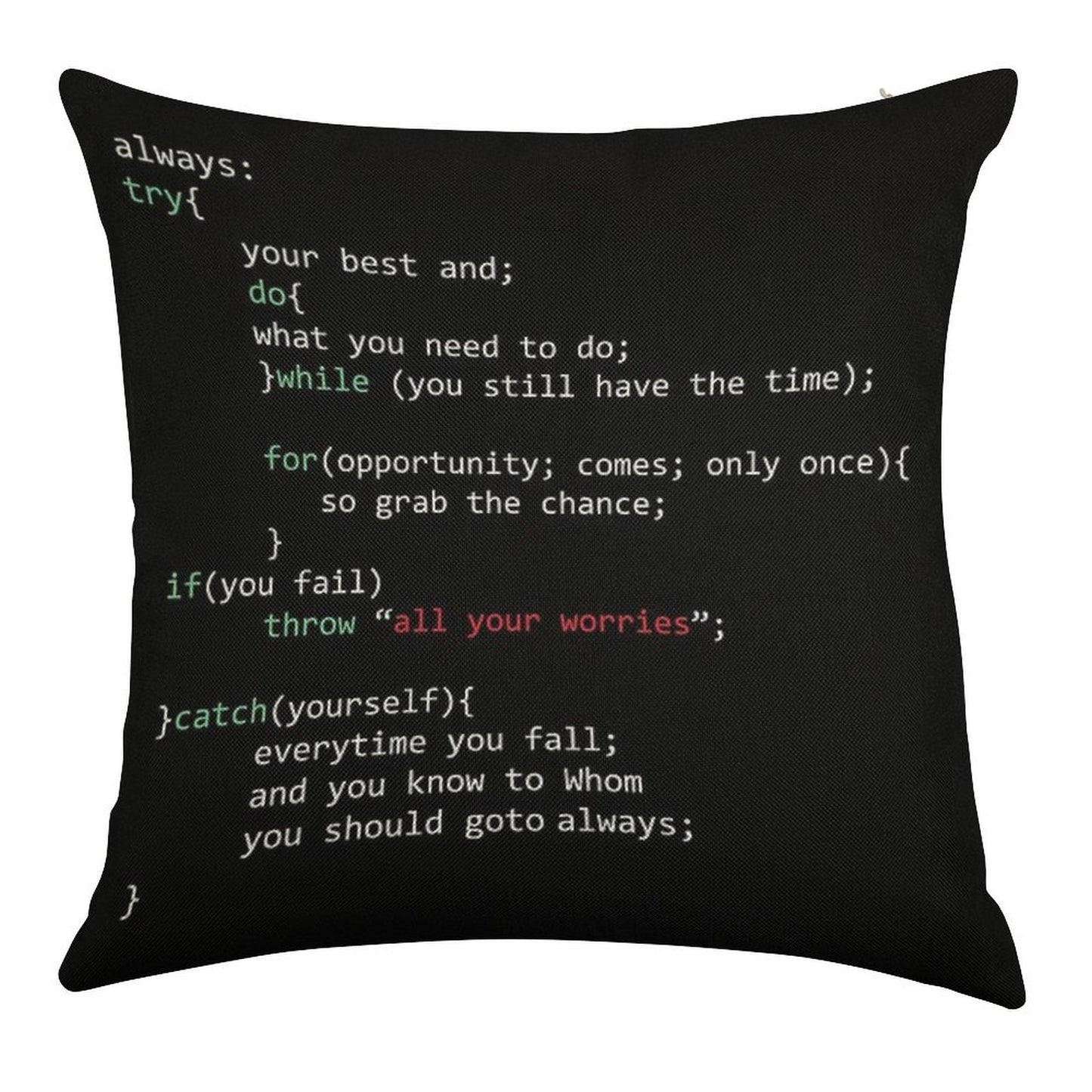 Geek Coder Linen Throw Pillow Cover