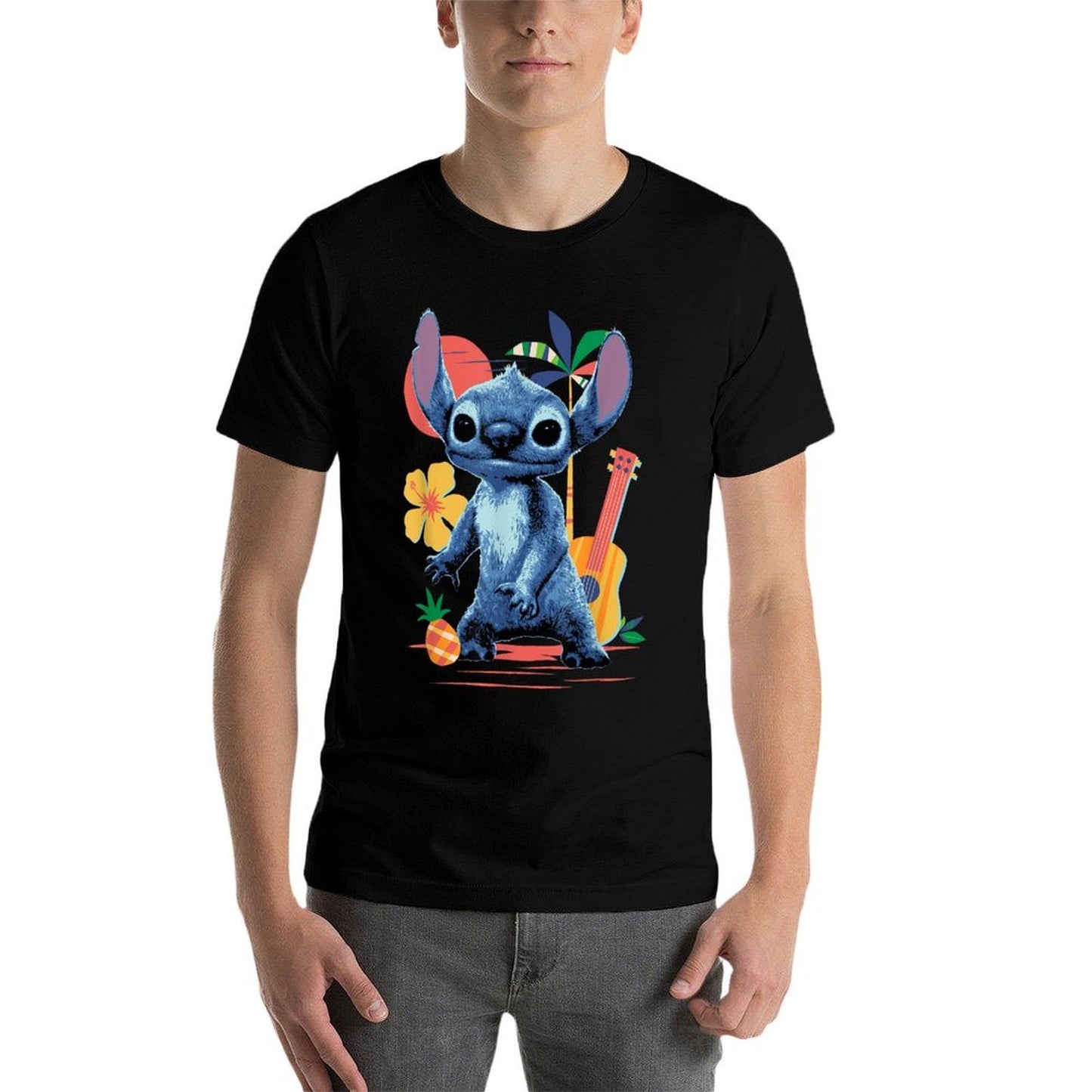 Disney Lilo & Stitch Live-Action Movie Musical Beach Fun Tagless Design T-Shirt