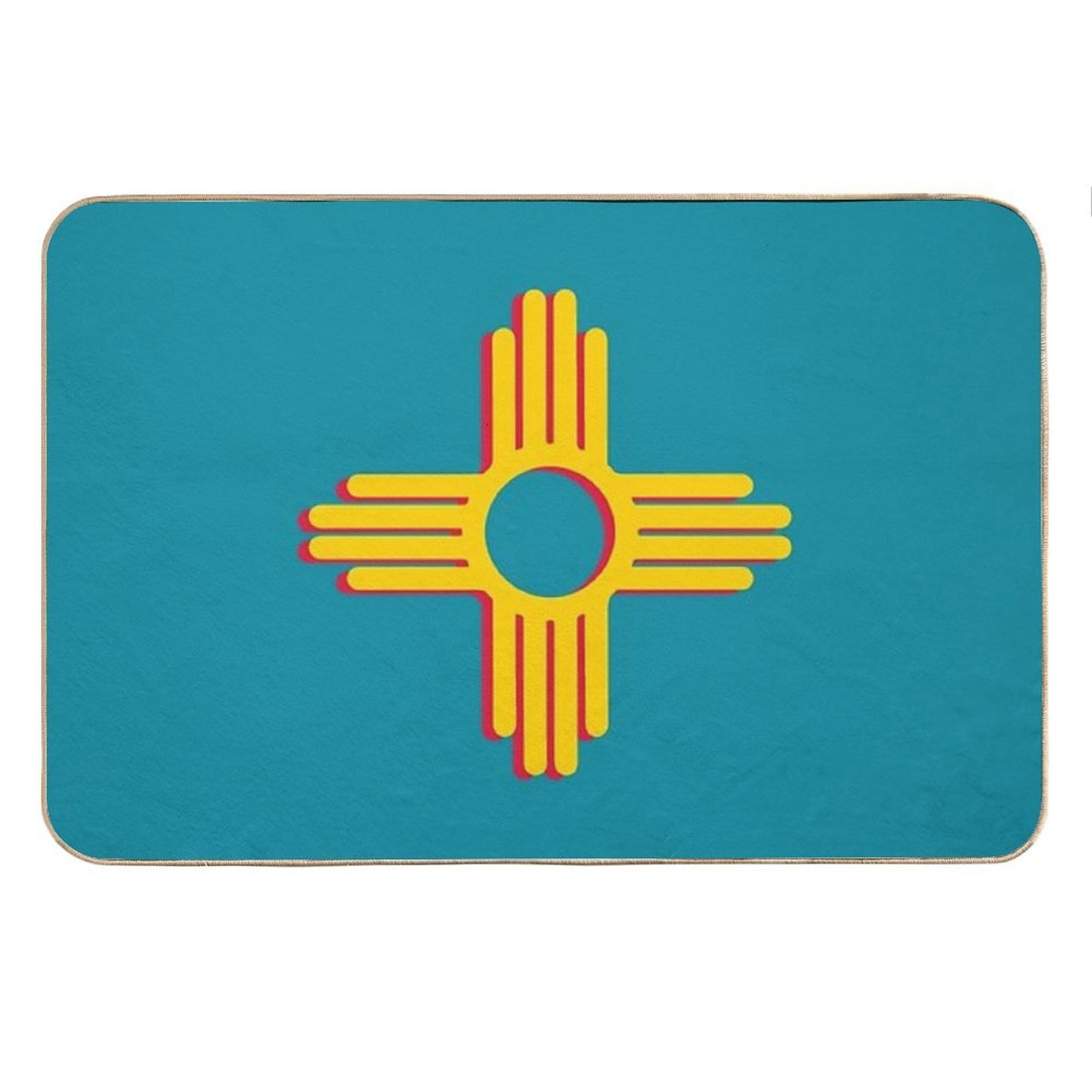 Zia Symbol New Mexico Symbol Bath Mat