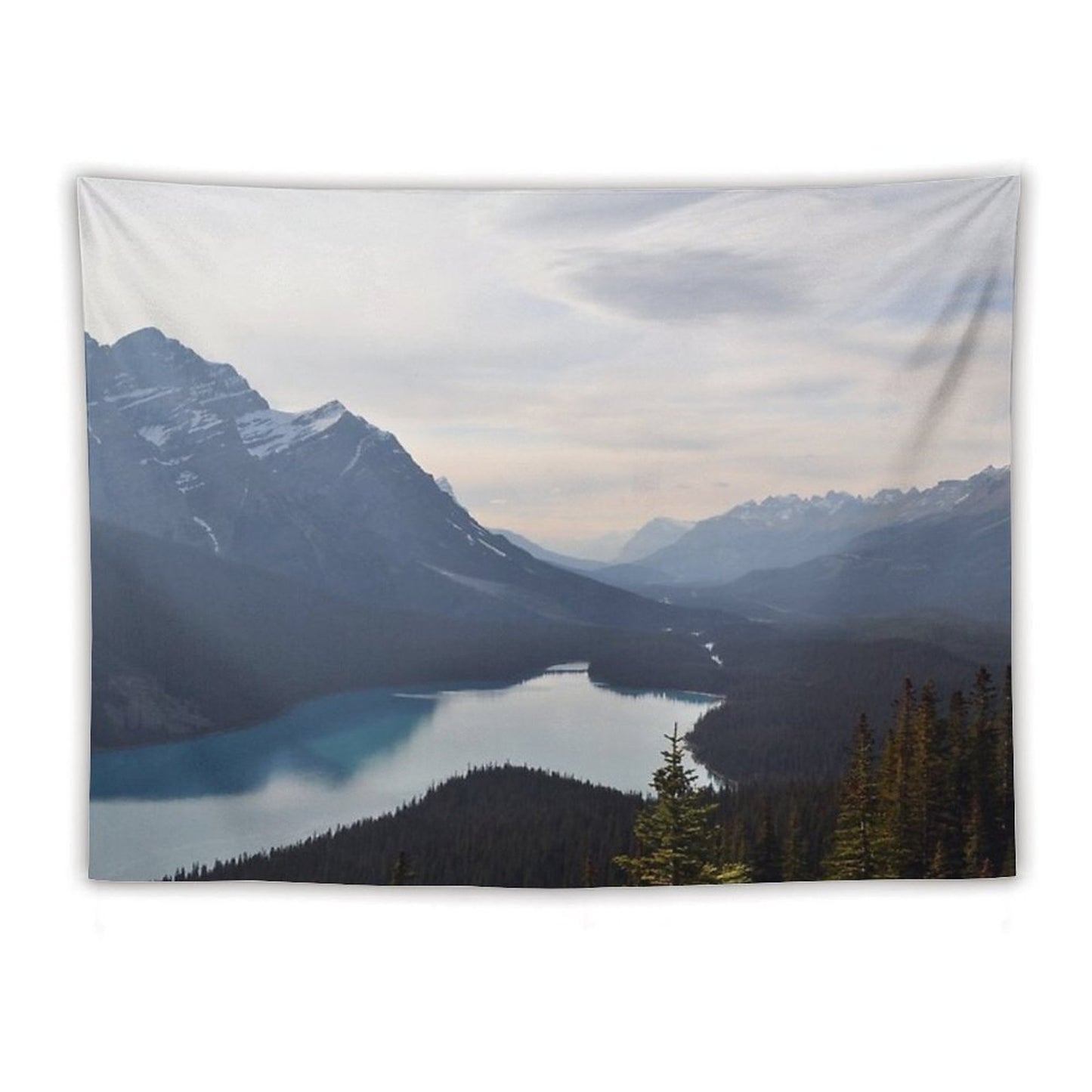 Mountain Lake Forest Dream Tapestry