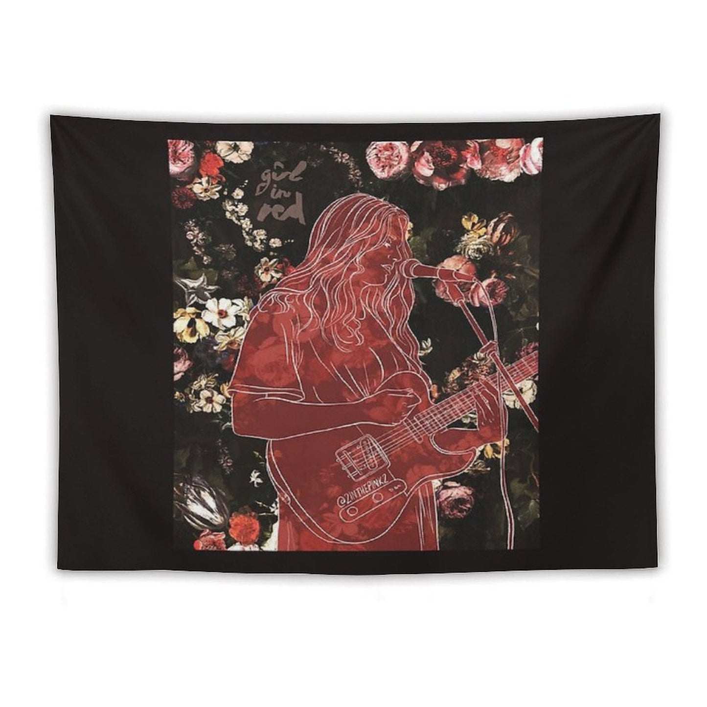 Girl in Red Tapestry