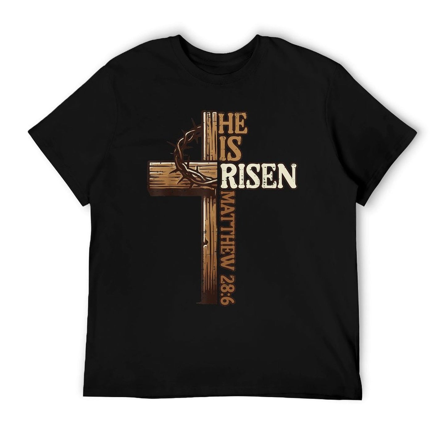 Easter Cross He Is Risen Jesus Christian Men Women Kid Youth T-Shirt