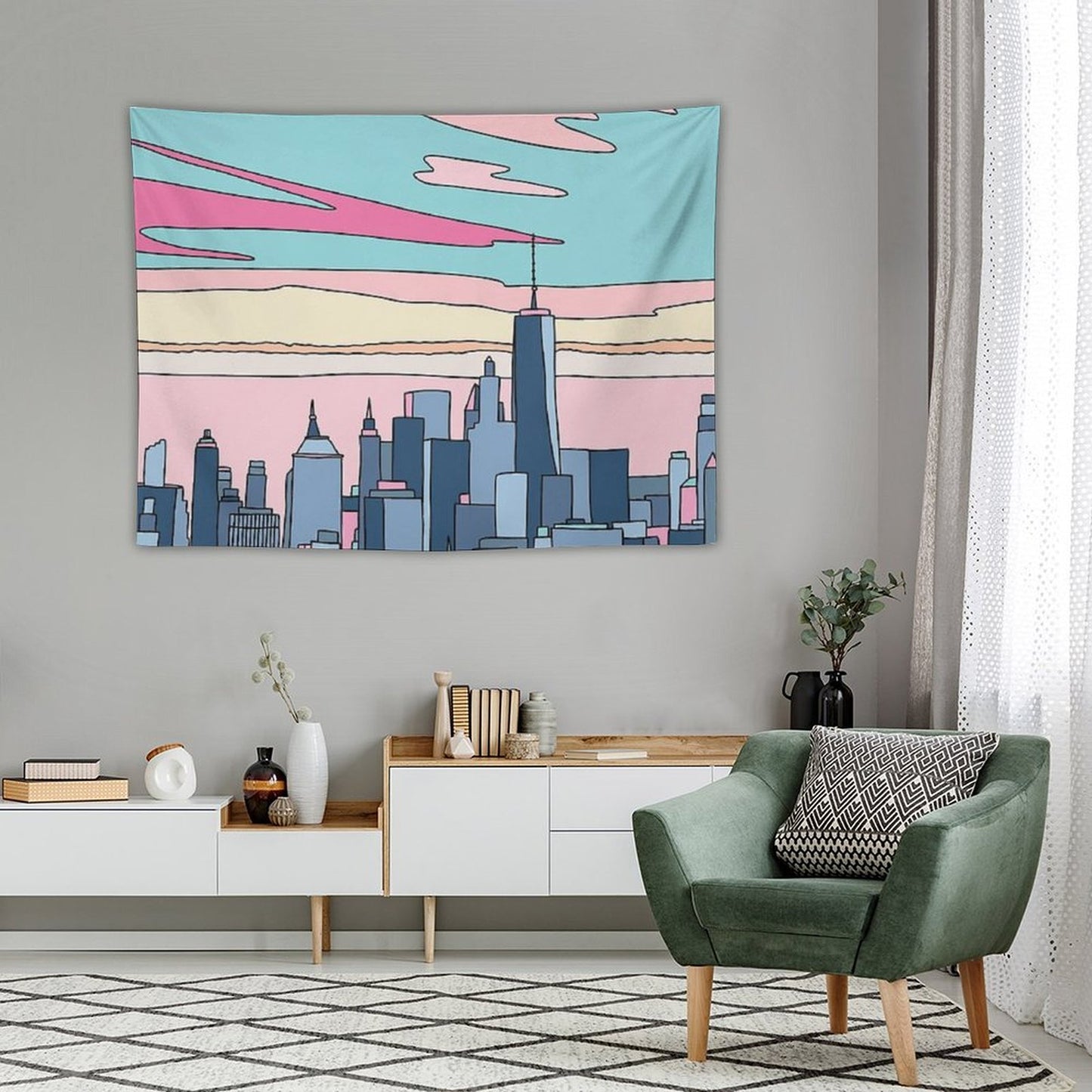 City Sunset by Elebea Tapestry