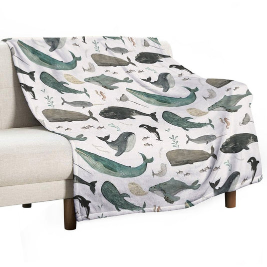 Whale Song Throw Blanket