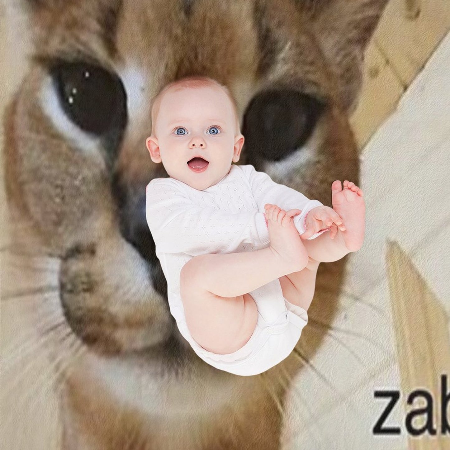 Zabloing Meme Throw Blanket