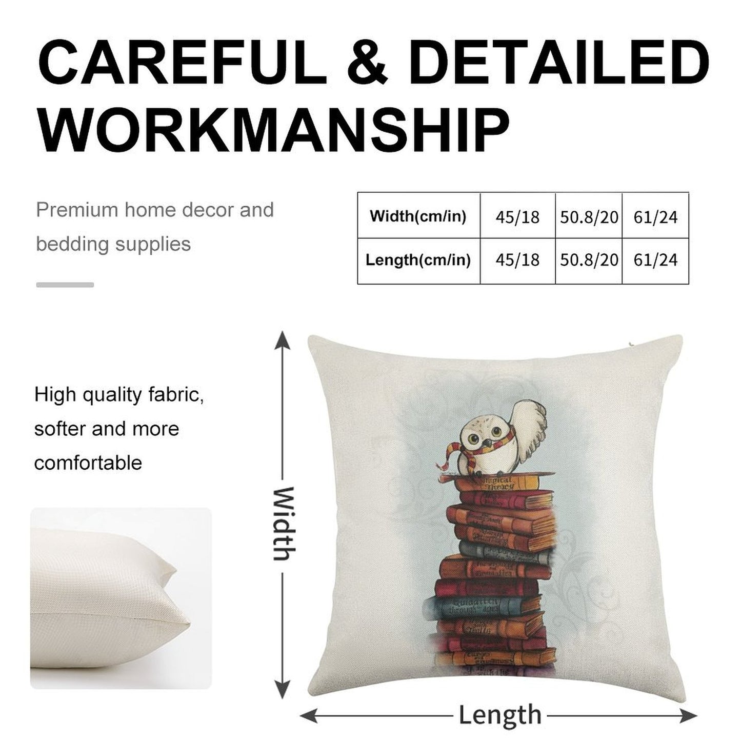 Hedwig Linen Throw Pillow Cover