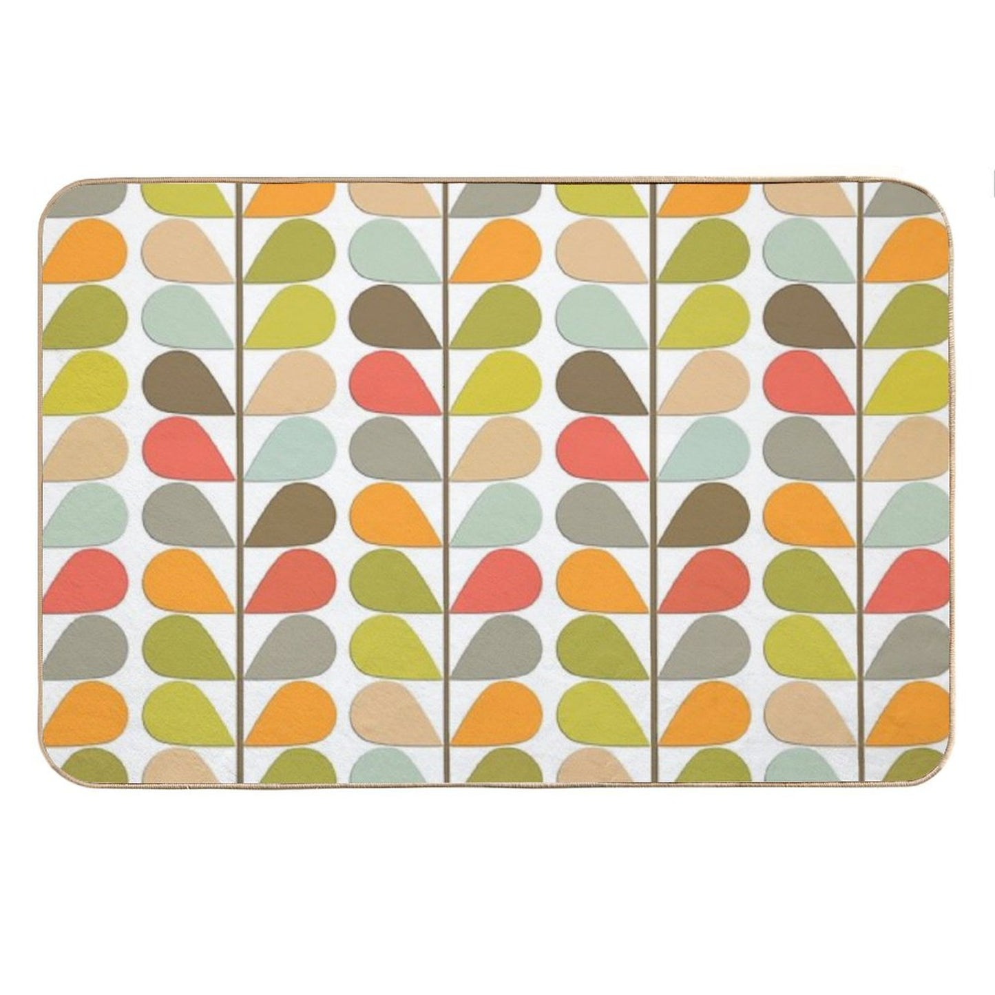 Retro 60s Midcentury Modern Pattern Bath Mat
