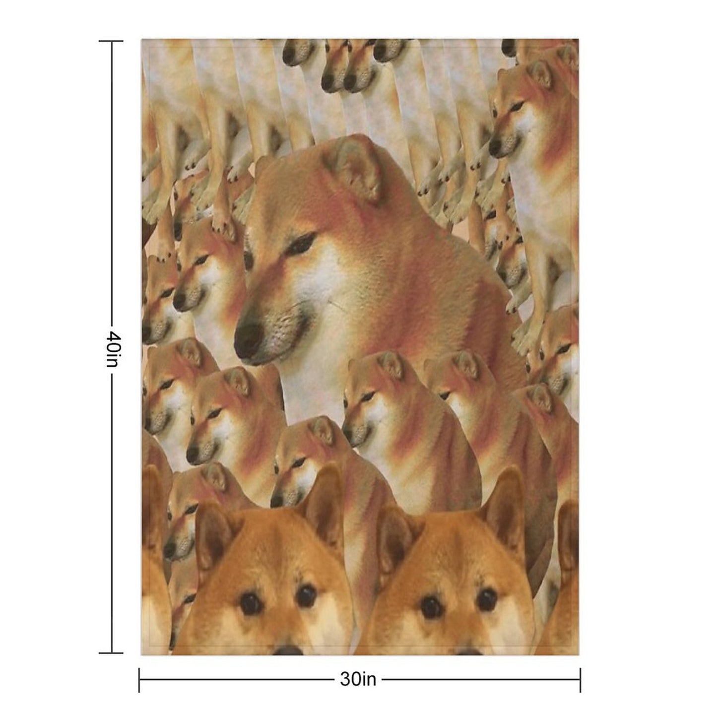 Cheems Galore Throw Blanket