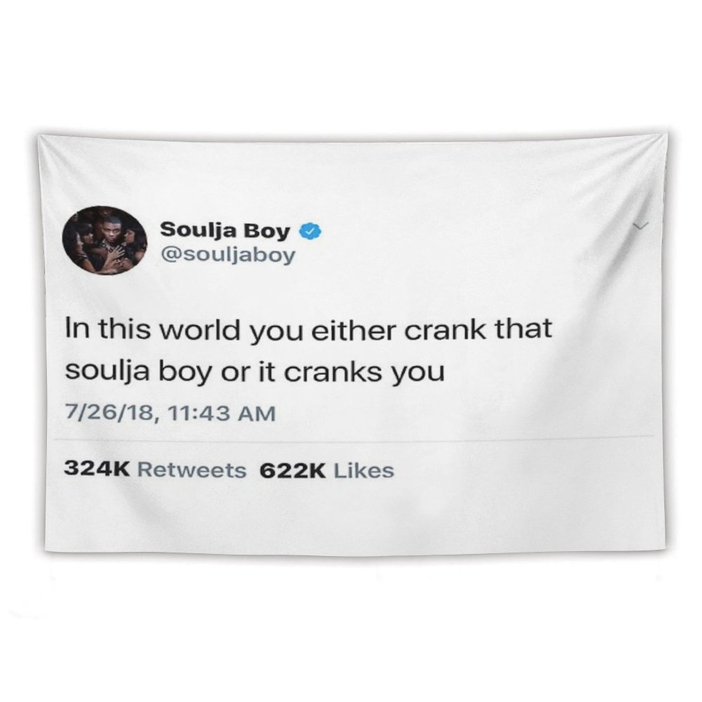 Soulja Boy Tweet Tapestry