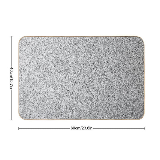 Light Gray, Black And White Elegant Design (Photo of Glitter - Not Reflective) Bath Mat