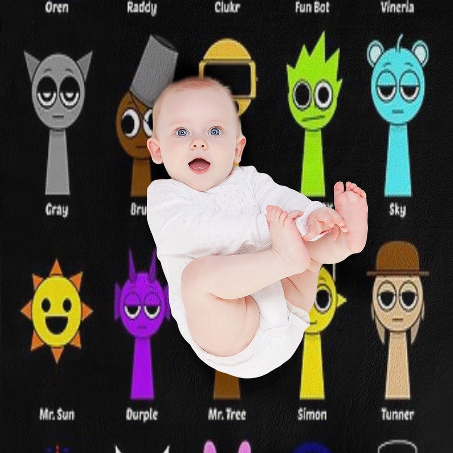 All My Sprunki Game Toys Throw Blanket