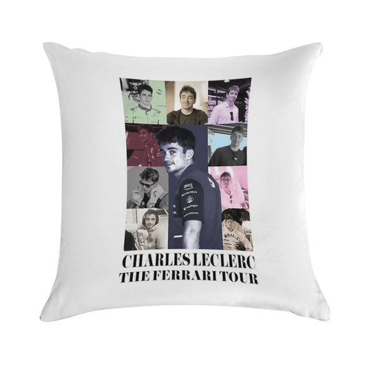 Charles Leclerc Eras Tour Soft Reinforced Edging Throw Pillow