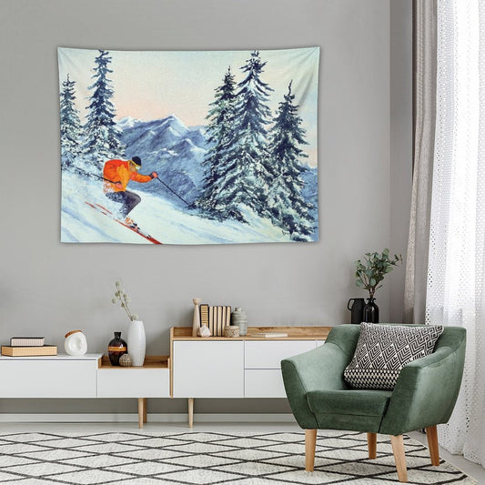 Skiing - The Clear Leader Tapestry